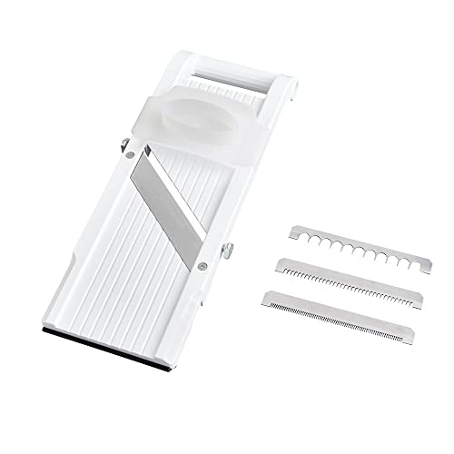 Benriner BN95 Mandolina, Cortadora, Acero Inoxidable, Blanco