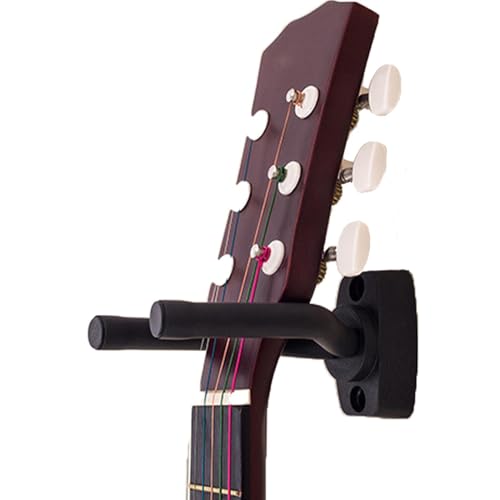 Soporte de pared con revestimiento de goma para guitarra, ganchos giratorios antideslizantes para bajo, eléctrico, acústico, ukelelele, banjo, mandolina, accesorios de guitarra fáciles de instalar,