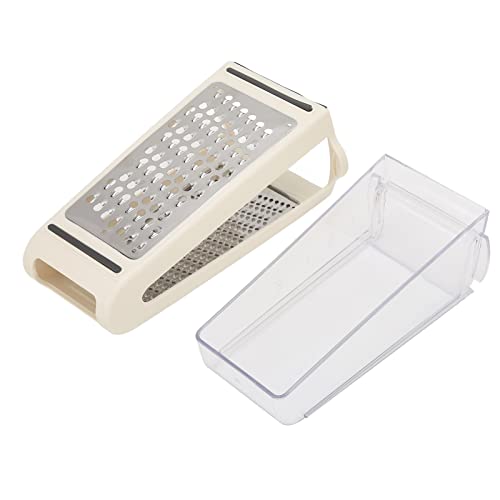 Lwuey Rallador de Queso, Rectangular Acero Inoxidable Molinillo Verduras Multiusos Cocina Manual Fino Recipiente Resina Contenedor Alimentos Mandolina Medidor Raspado Parmesano Chocolate Vegetales