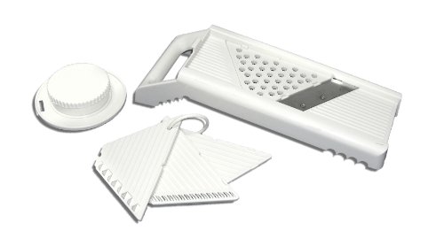 Metaltex RALLADOR Multiuso 'MANDOLINO', Metal, Blanco, 7.2 x 11.6 x 32.8 cm