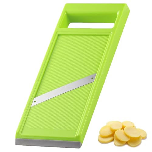 Cortadora de Verduras de Plástico, Reutilizable Cortador de Verduras Portátil, Cortador de Mandolina de Mano, Picador de Verduras Con Mandolina, para Cocina, Patatas, Zanahorias, Cebollas y Más