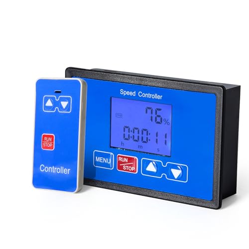 DEWIN Control de Velocidad, Controlador de Velocidad de Motor de CC con Control Remoto Inalámbrico Ajustable con Pantalla LCD 30A DC 6,5V-55V