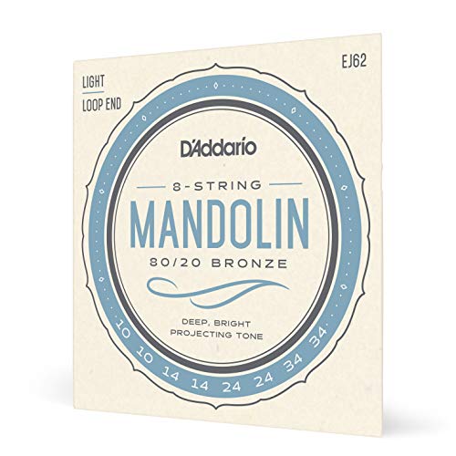 D'Addario EJ62 80/20 10 - 34 Bronze Light Mandolin String